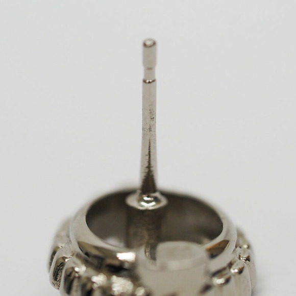 Chanel CHANEL Oval Coco Stone Earrings Clear Light Gold AB9232 Women's - Picture 5 of 6